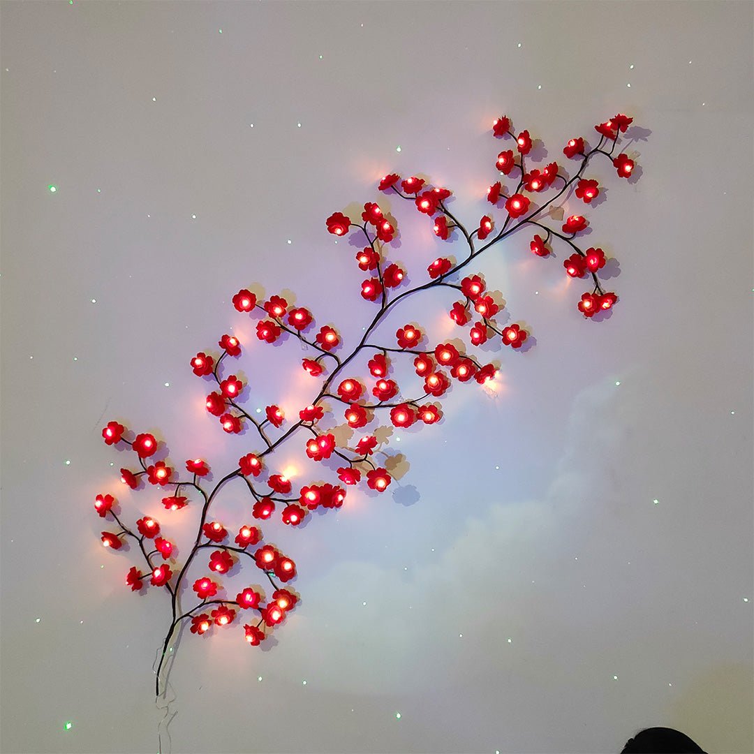MEMORIES INSITE® RED ROSE TREE BRANCH WALL LIGHT - Memories InsiteRED ROSE CHERRY BLOSSOM TREE BRANCH LIGHT