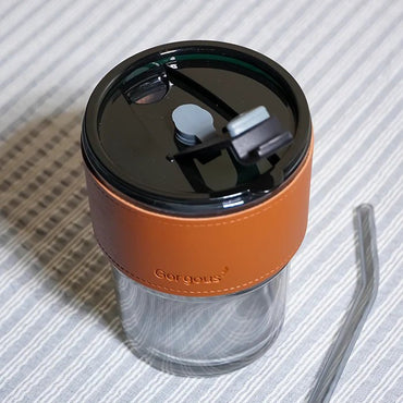 Personalized Leather glass tumbler - Memories InsiteLEATHER GLASS TUMBLER