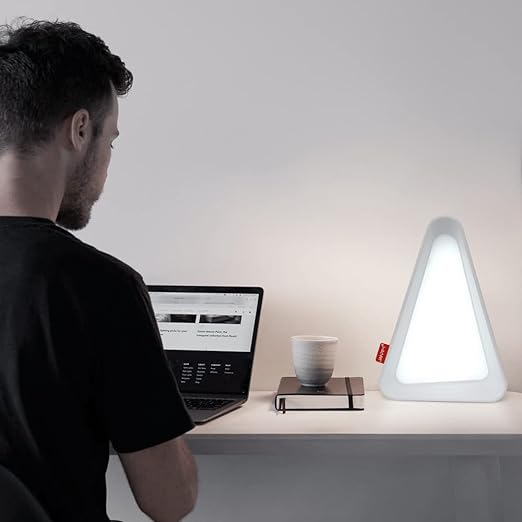 Gravity Flip Lamp,3 Level Dimmable : Reading Light, Night Light, USB Rechargeable Light Triangle Shape Cordless Desk Light for Living Room, Bedroom, Outdoor, Study table lamp.