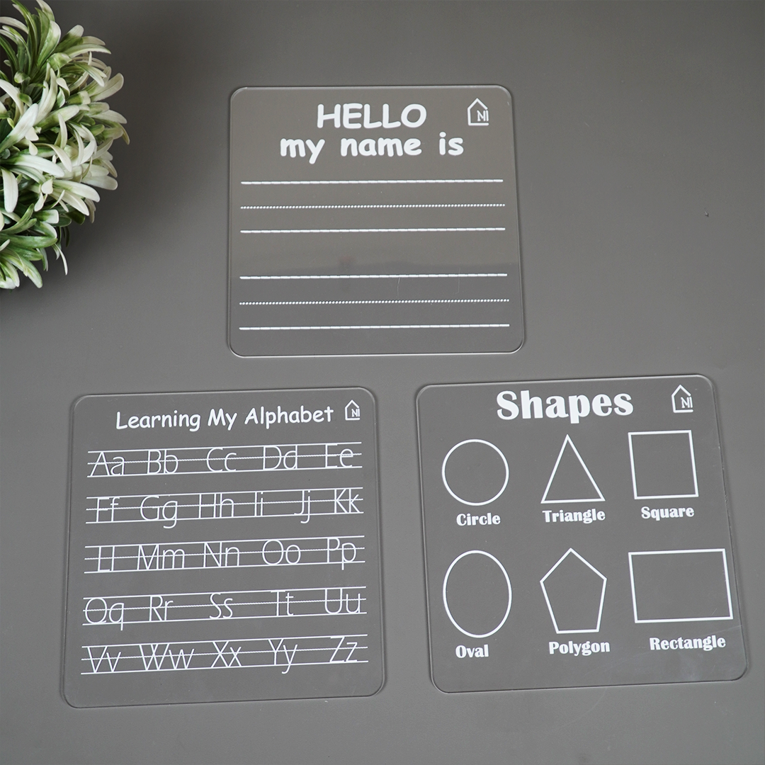 Reusable Alphabet Learning Writing Board for Kids with pen box & Cleaning Cloth