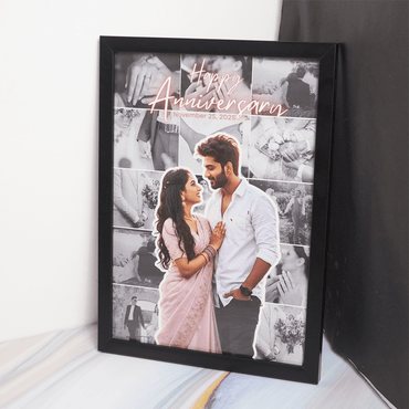Personalized Happy Anniversary Photo Frame | Custom Couple Memory Frame - Memories InsitePERSOALIZED HAPPY ANNIVERSARY PHOTO
