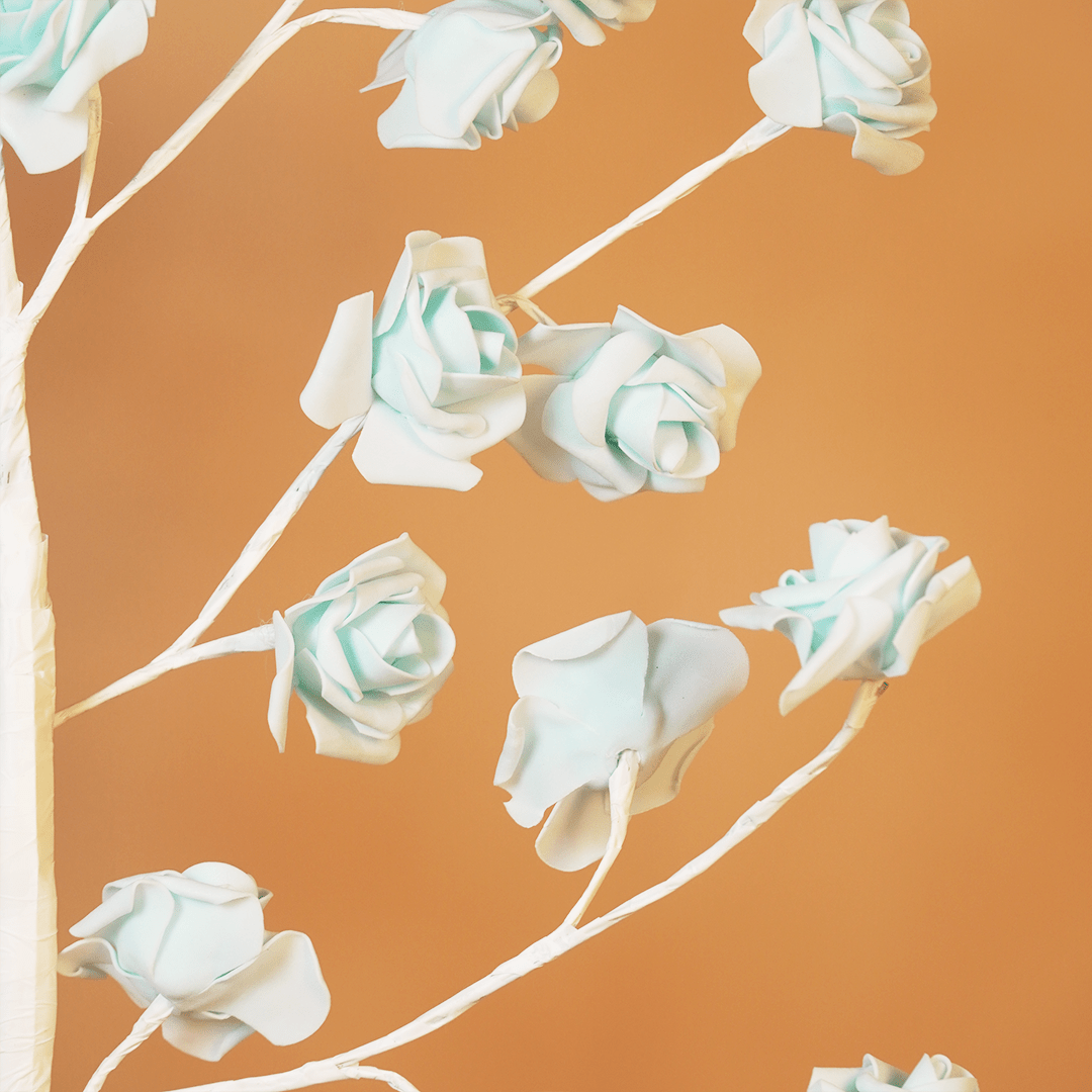 Blue LED Rose Tree – Beautiful Flower Light - Memories Insite