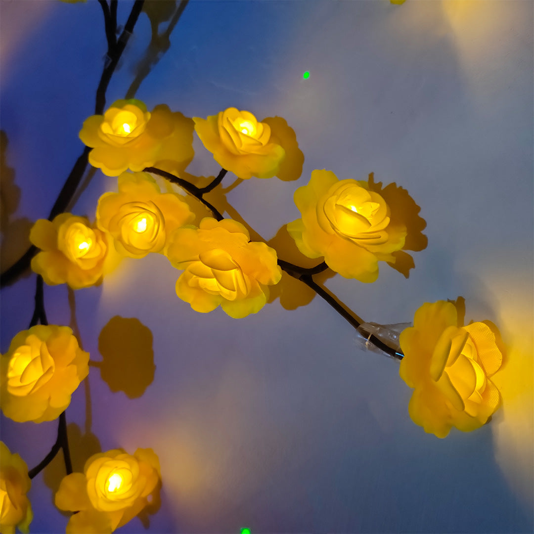 MEMORIES INSITE™ YELLOW ROSE TREE BRANCH WALL LIGHT