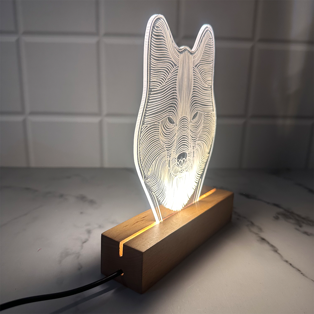 Wolf Spirit 3D Night Lamp – Where Wilderness Meets Light