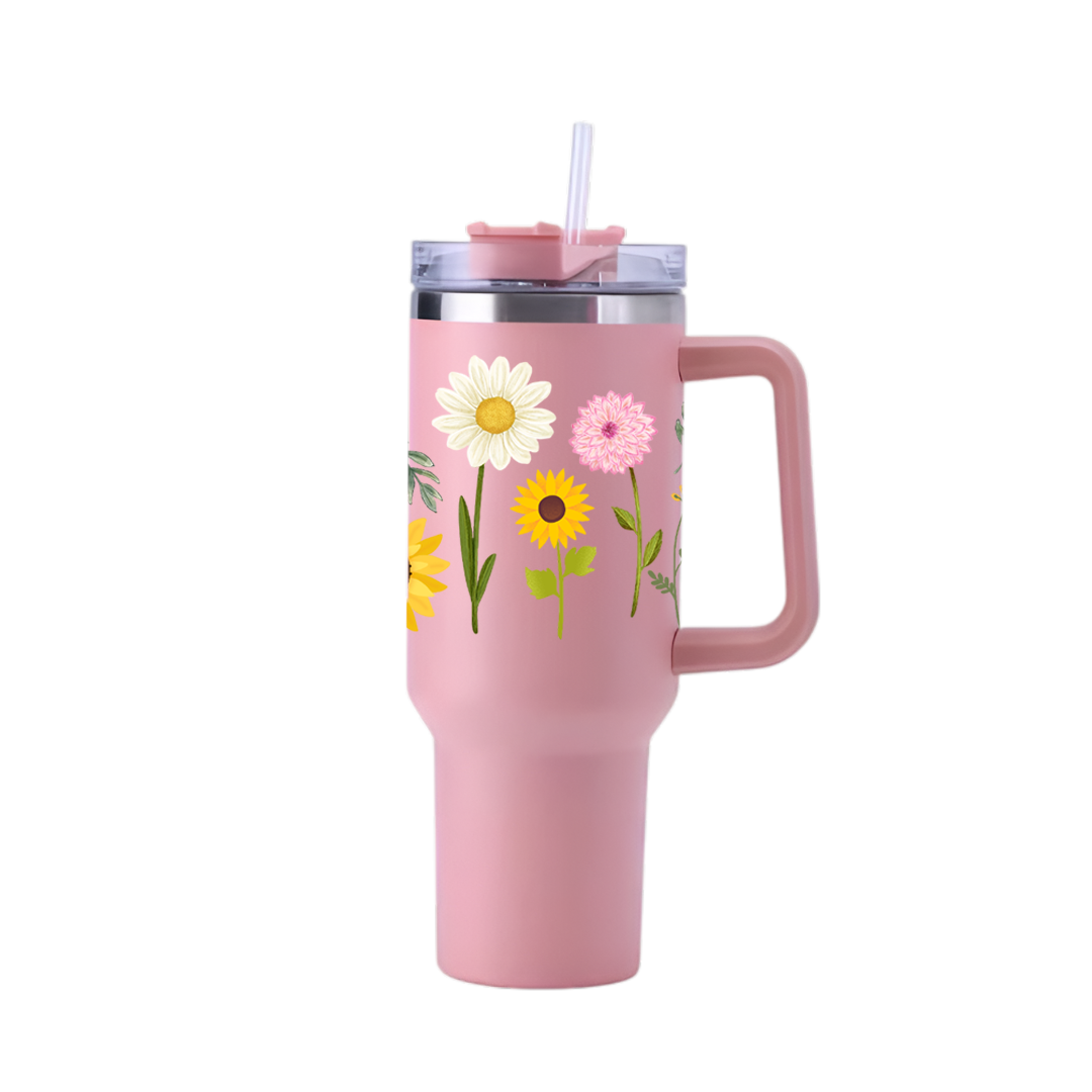 FloraCup™ Tumbler with Straw & Lid