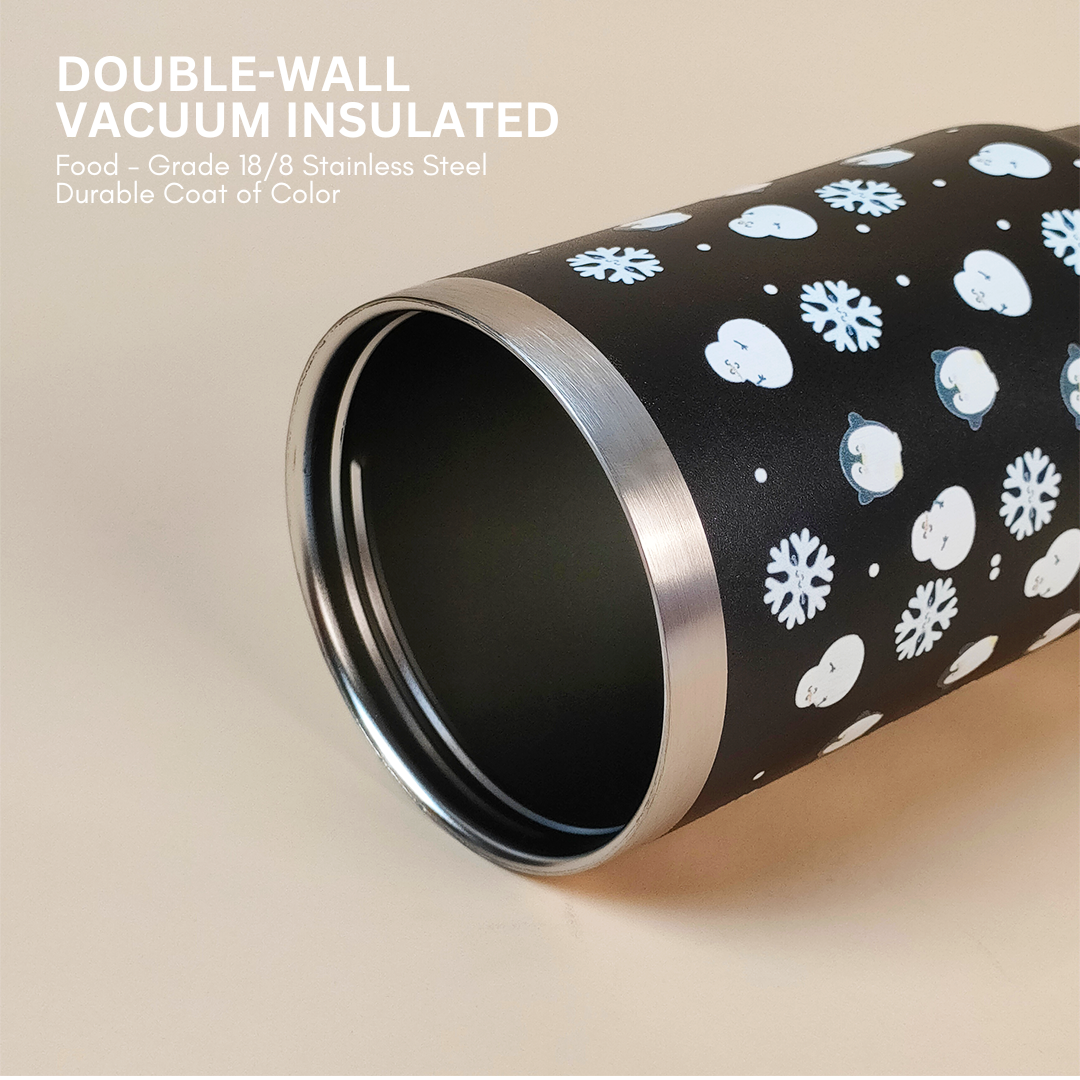 Winter Snow man with Penguin Tumbler