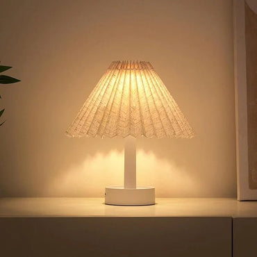 Pleated LED Table Lamp | 3 Light Modes | Portable & Rechargeable Bedside Lamp for Home Décor - Memories InsitePLEATED LAMP