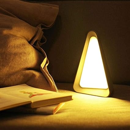 Gravity Flip Lamp,3 Level Dimmable : Reading Light, Night Light, USB Rechargeable Light Triangle Shape Cordless Desk Light for Living Room, Bedroom, Outdoor, Study table lamp.