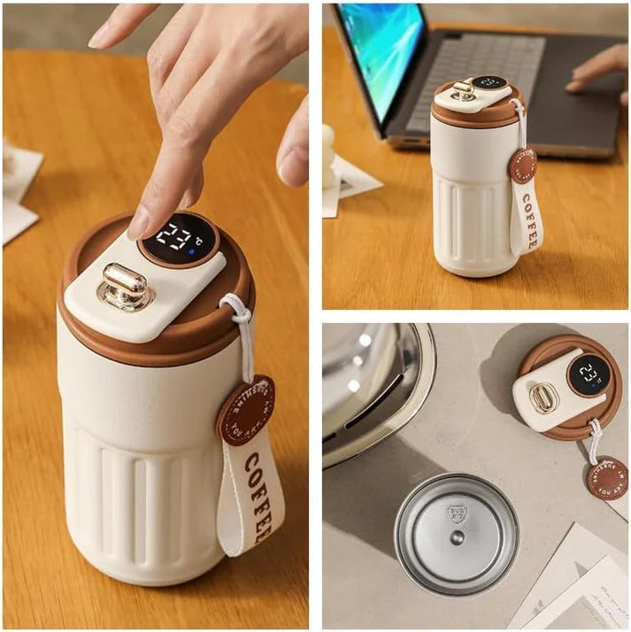 Smart Temperature Display Coffee Mug – Stylish & Portable