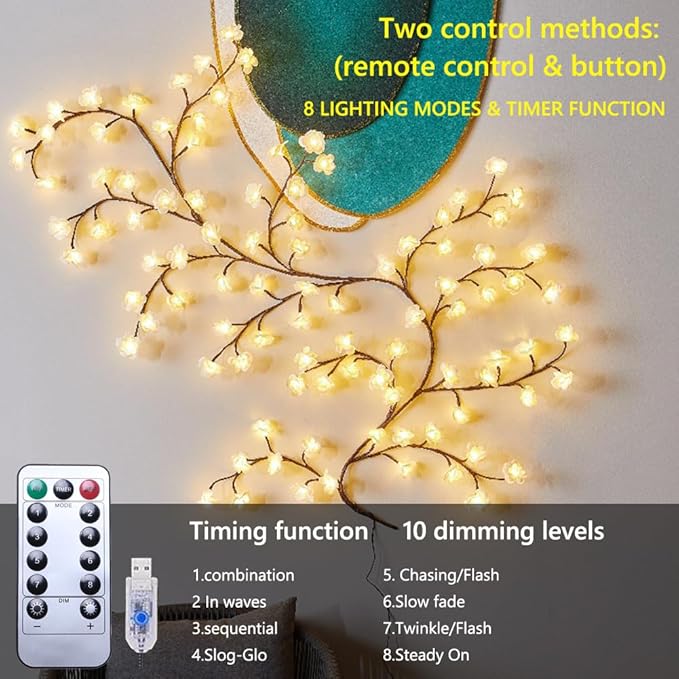 BRANCHLIGHT® WHITECHERRY BLOSSOM TREE BRANCH LIGHTING