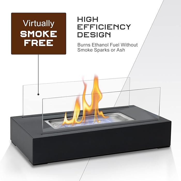 Rectangle™ Tabletop Fireplace Lamp