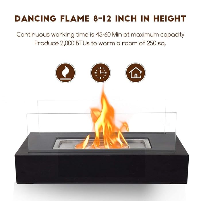 Rectangle™ Tabletop Fireplace Lamp