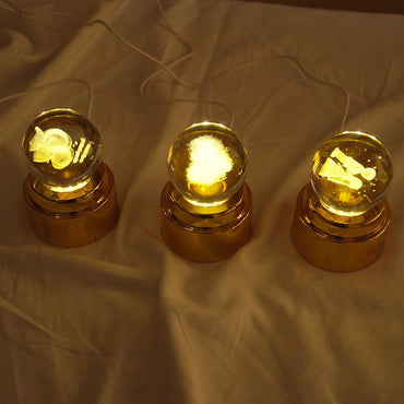 Crystal Ball LED Night Lamp with Warm Glow ( random design ) - Memories InsiteCRYTAL LED BALL LEMP