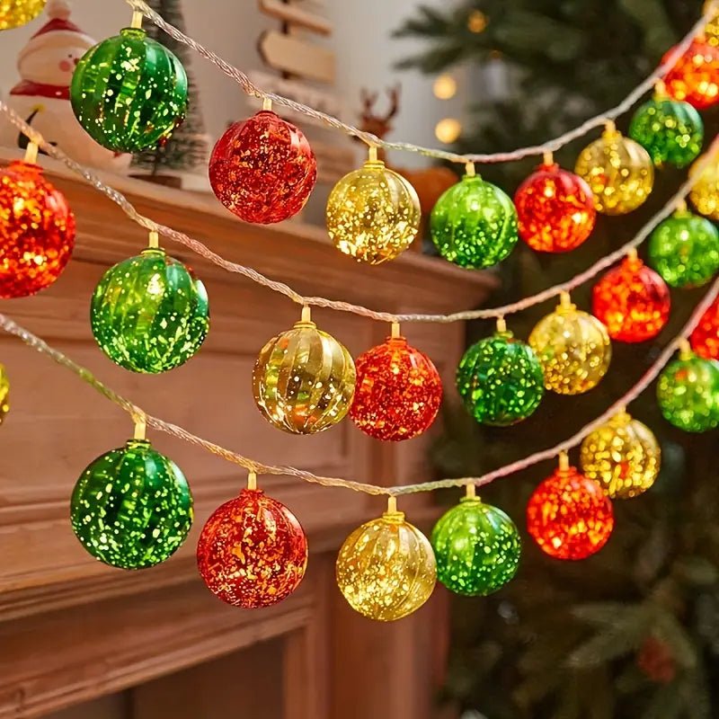 Colorful Christmas Ornament LED Ball Lights - Memories Insite