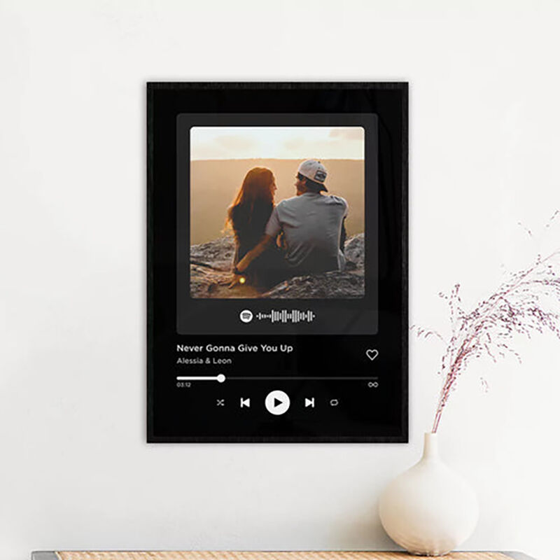 Personalized Picture Frame with Custom Spotify Code Wonderful Valentine's Day Gift