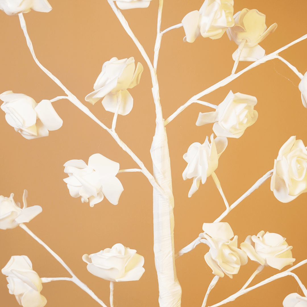 White LED Rose Blossom Tree Light – Decorative Flower Lamp - Memories Insite