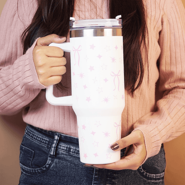 Star Bowies Tumbler - Memories InsiteSTAR BOW STANLEY TUMBLER-(WHITE)
