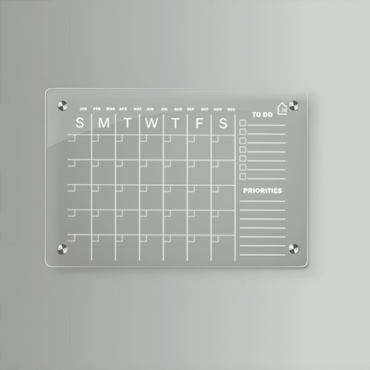 Clear Acrylic Wall Planner with Monthly Grid & Priority Section – Reusable Planner Board - Memories InsitePRIORITY MONTHLY PLANNER II