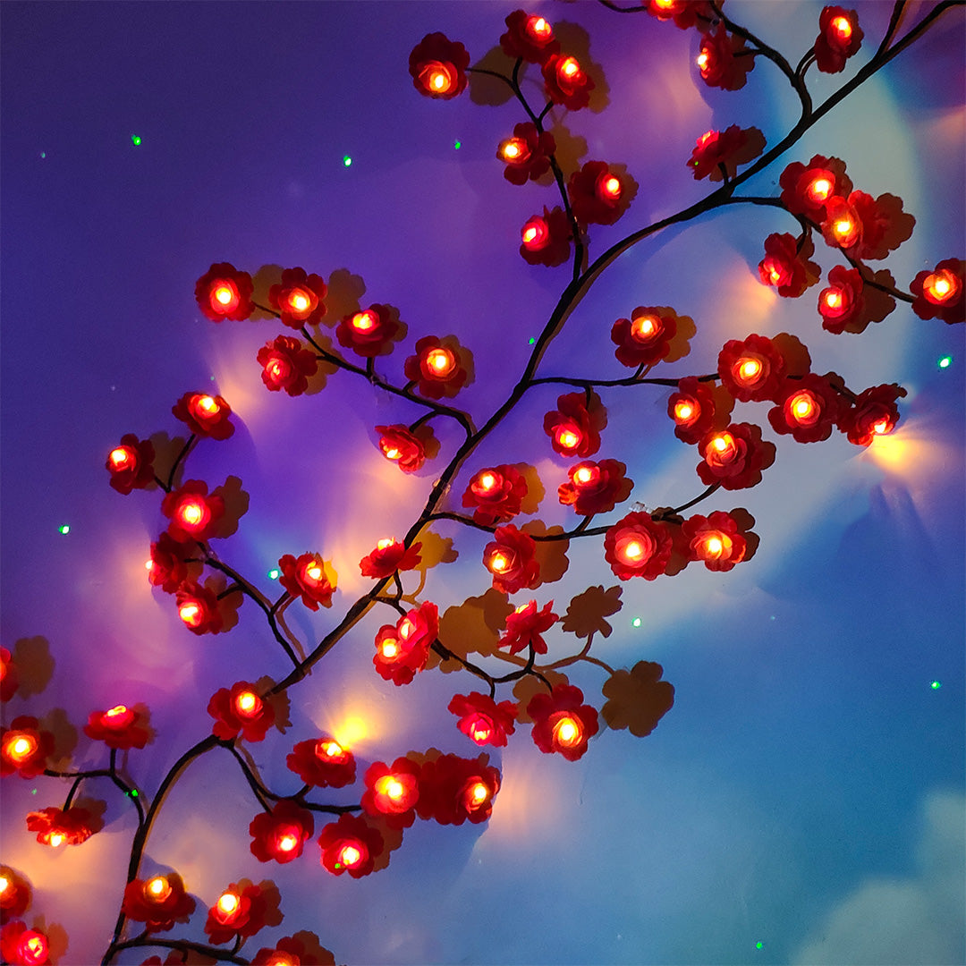 MEMORIES INSITE™ RED ROSE TREE BRANCH WALL LIGHT