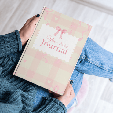 2026 Daily Journal | Elegant Pink Aesthetic Writing Notebook - Memories Insite