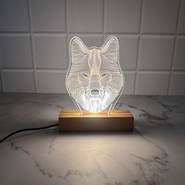 Wolf Spirit 3D Night Lamp – Where Wilderness Meets Light