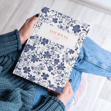 Journal 2026 | Blue Floral Aesthetic Daily Notebook - Memories Insite