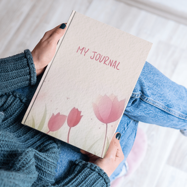 Aesthetic Journal Notebook | Minimal Floral Daily Diary