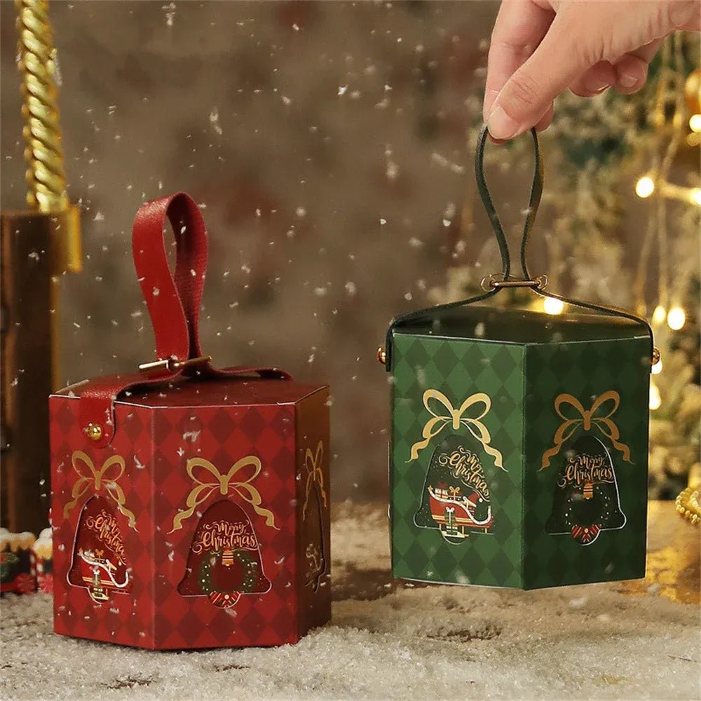 Set of 2 Christmas Gift Box with Rope Handle- Random color only - Memories Insite