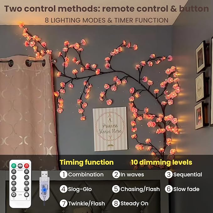 MEMORIES INSITE™BRANCH LIGHT MIX COLOUR CHERRY BLOSSOM TREE BRANCH LIGHTING