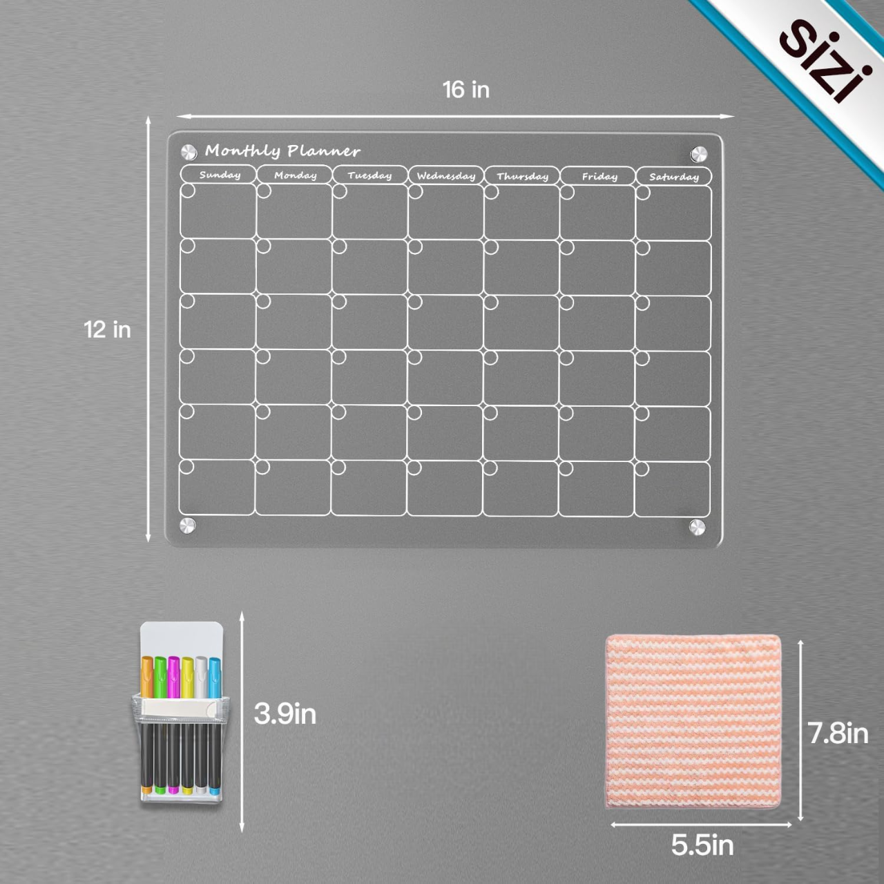 Magnetic Acrylic Fridge Calendar – Stylish, Colorful & Easy Planning!