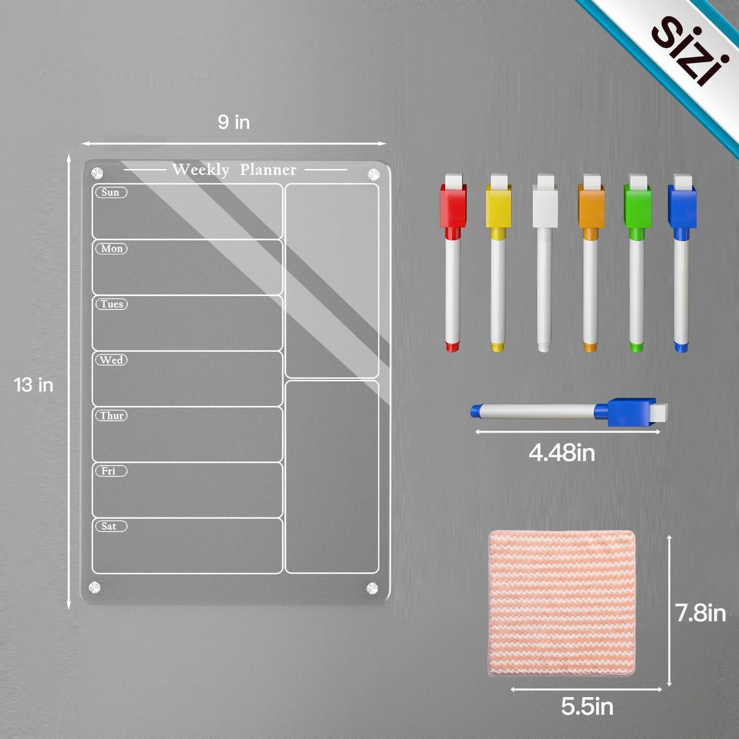 Magnetic Acrylic Fridge Calendar – Stylish, Colorful & Easy Planning!