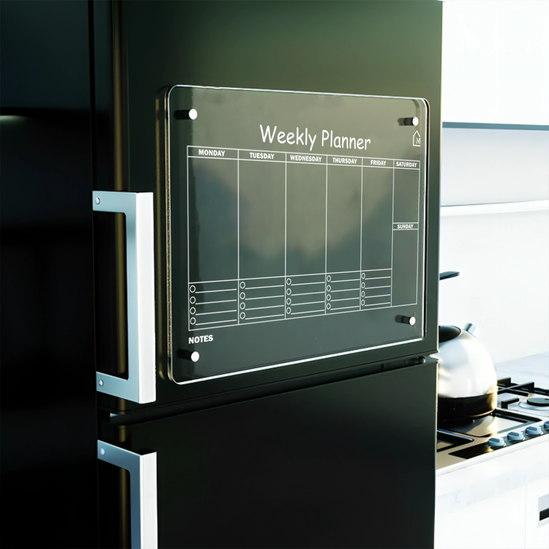 Clear Weekly Fridge Planner with Notes Built Points | Pens and Reg