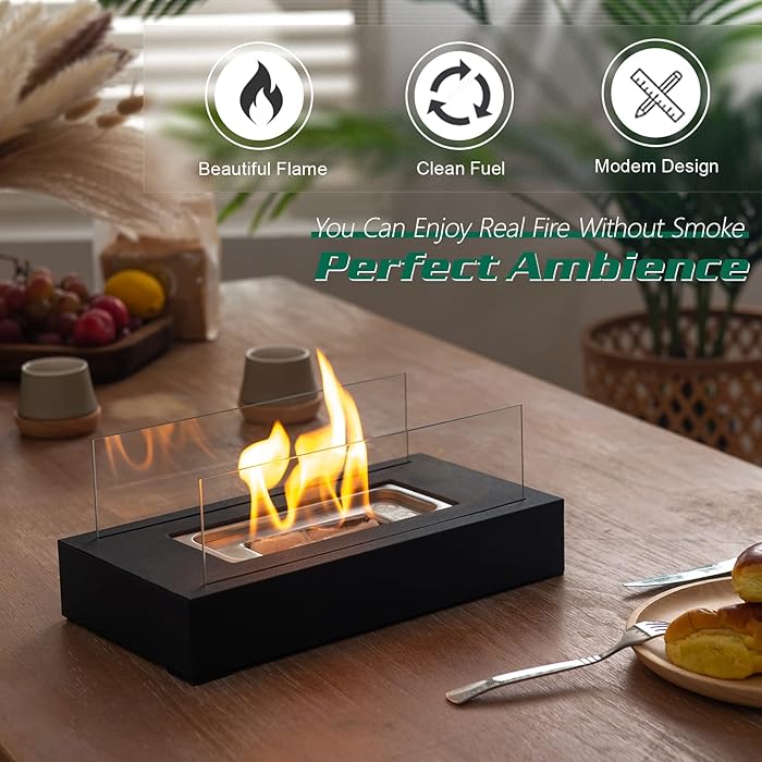 Rectangle™ Tabletop Fireplace Lamp