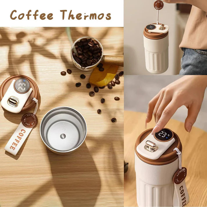 Smart Temperature Display Coffee Mug – Stylish & Portable