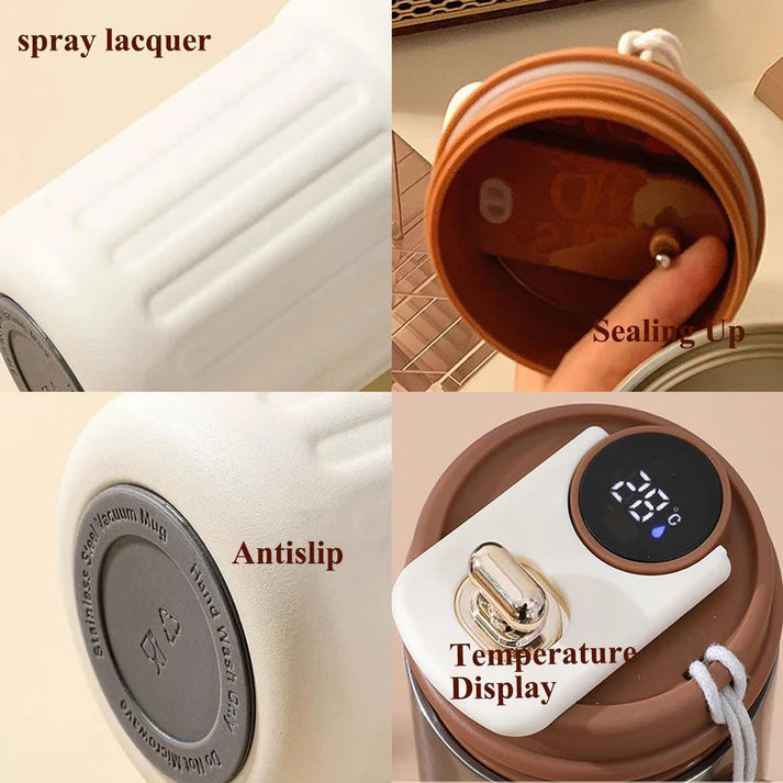 Smart Temperature Display Coffee Mug – Stylish & Portable