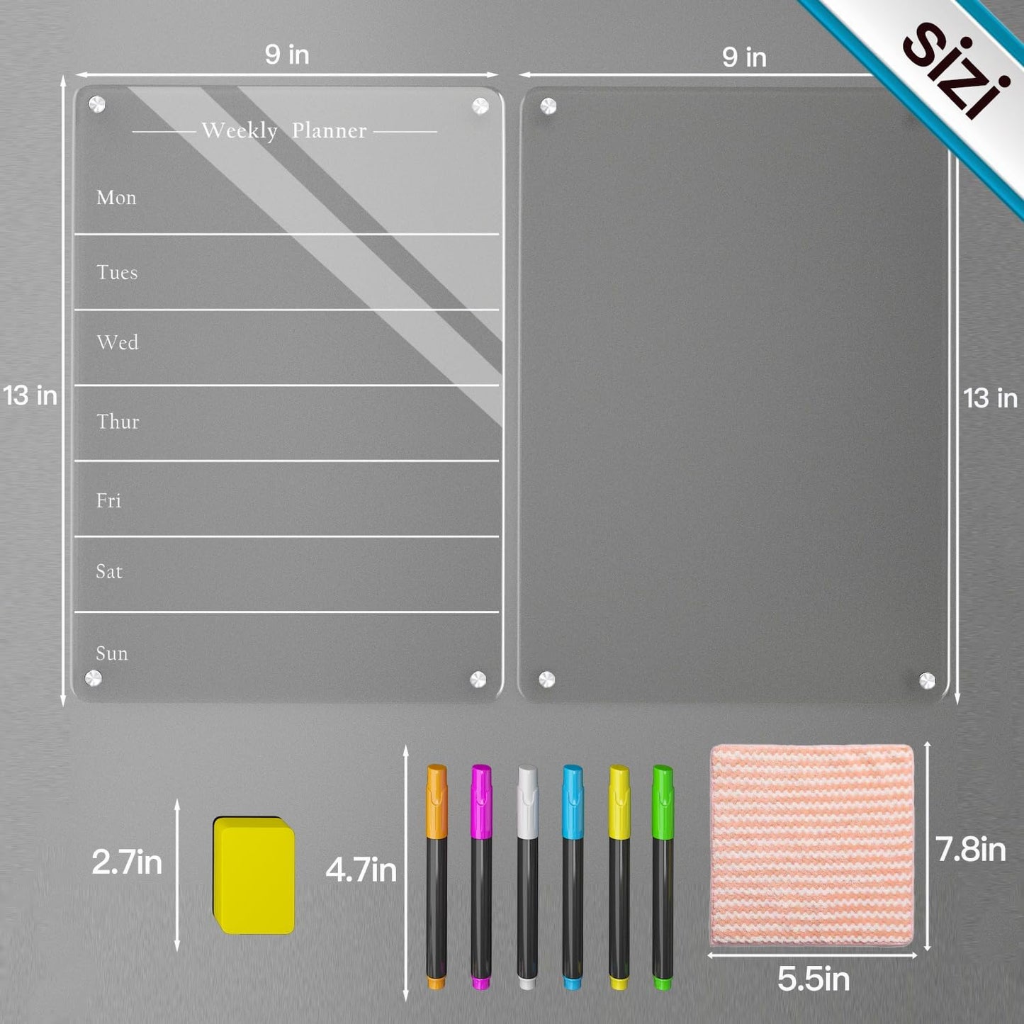 Magnetic Acrylic Fridge Calendar – Stylish, Colorful & Easy Planning!