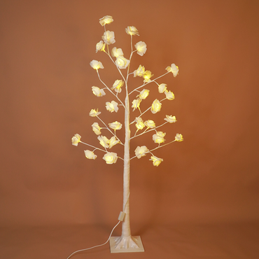 White LED Rose Blossom Tree Light – Decorative Flower Lamp