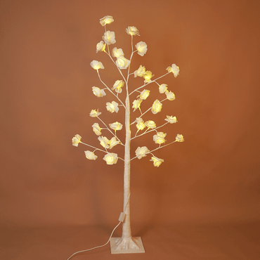 White LED Rose Blossom Tree Light – Decorative Flower Lamp - Memories Insite