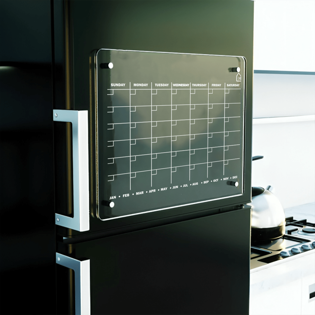 Clear Monthly Plus Weekly Fridge Acrylic Planner | Pens and Reg - Memories InsiteMONTHLY+WEEKLY FRIDGE PLANNER I