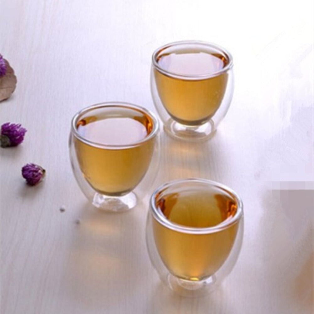 Double Walled Insulated Glass Cup for Tea Coffee 250 ml - Memories InsiteDOUBLE WALL GLASS
