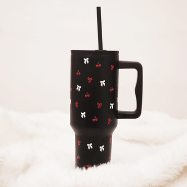Cherry Daze 🍒 Leakproof Stainless Steel Tumbler - Memories InsiteCHERRY DAZE TUMBLER WITHOUT CHARMS