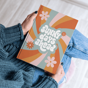 Sunny Days Ahead Aesthetic Notebook | Retro Floral Journal for Notes - Memories InsiteSUNNY DAYS AHEAD AESHTETIC NOTEBOOK