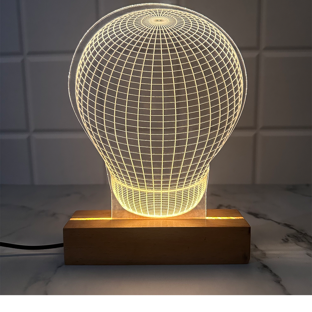 💫 3D Magic Bulb Lamp – Light Up Your Space with Illusion & Whimsy