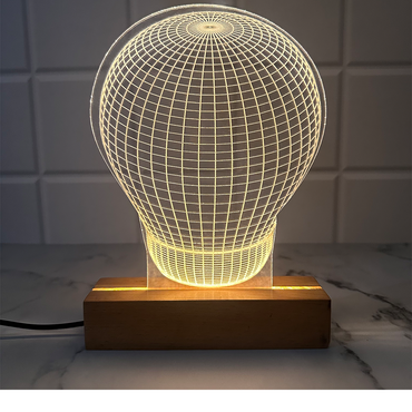 3D Magic Bulb Lamp – Light Up Your Space with Illusion & Whimsy
