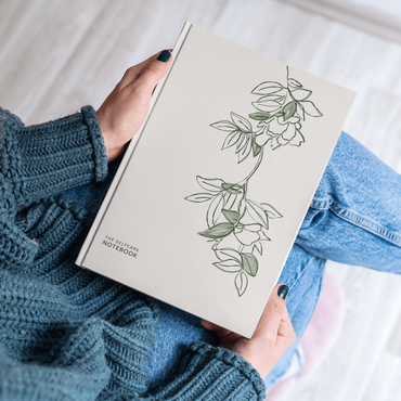Minimal Floral Self-Care Notebook | Aesthetic Botanical Journal for Daily Notes & Mindfulness