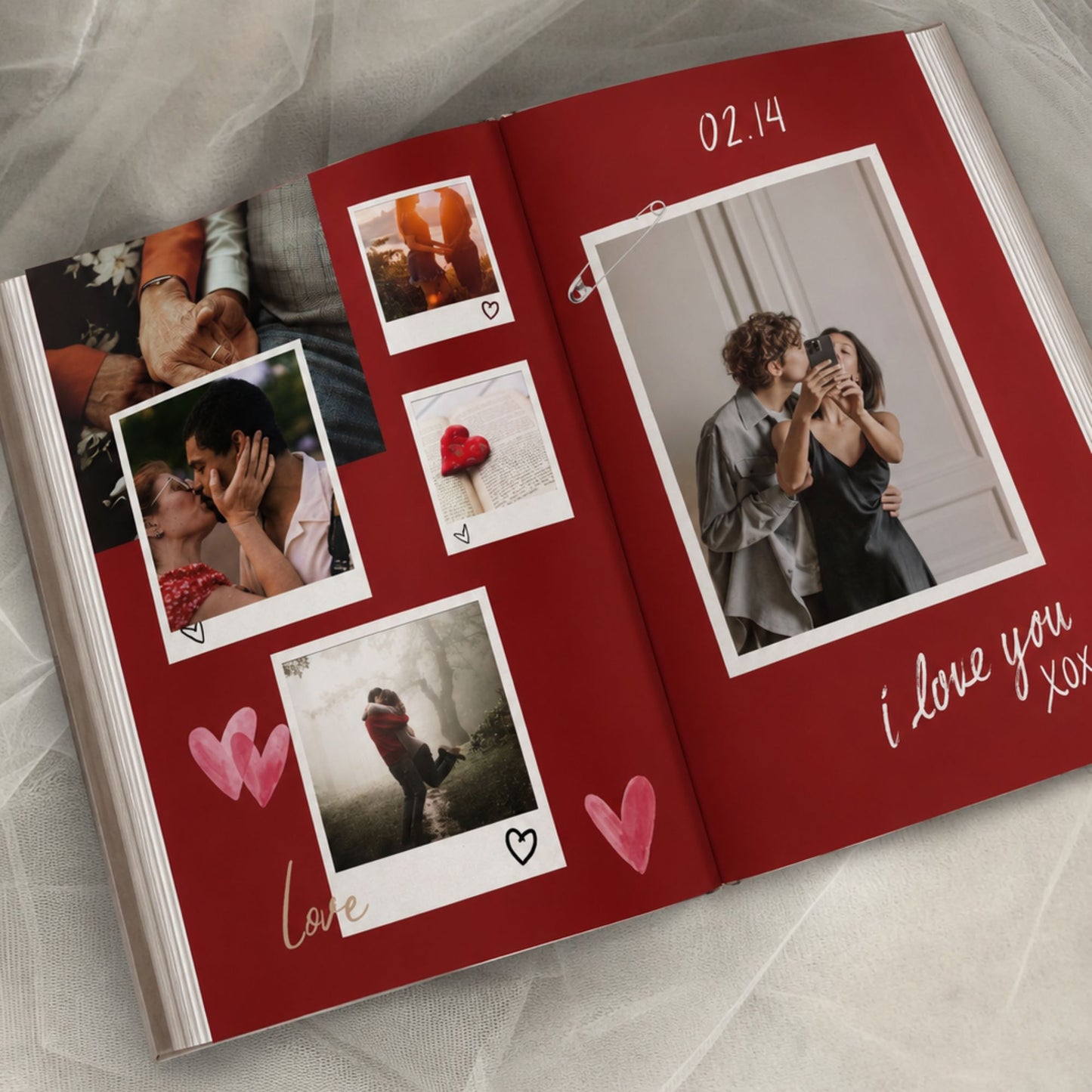 Custom Couple Photo Book – Full of Love Memory Album
