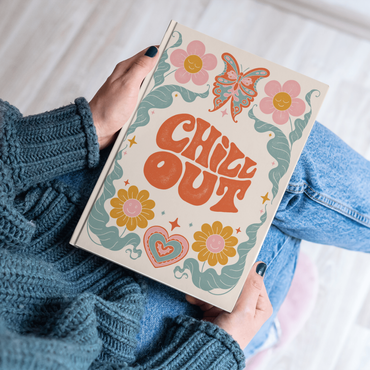 Chill Out Aesthetic Notebook – Cute Floral & Butterfly Design Journal for Daily Notes, Journaling & Gifting