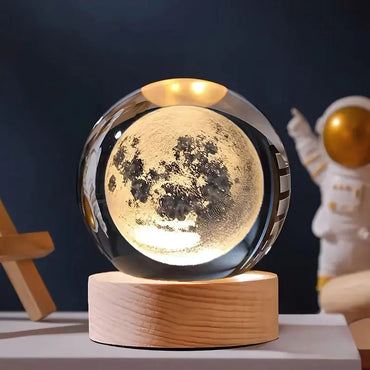 3D Crystal Ball Nightlight Decolamp Solar System Model Decor Science Astronomy Universe Cool Desk Present Space Gifts Decor, - Memories InsiteSolar crystal ball-1