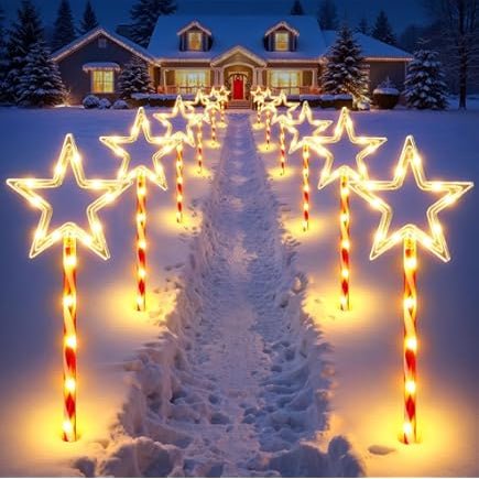 Star Solar Pathway Lights for Christmas - Memories InsiteSOLAR STAR LIGHT PACK OF 5