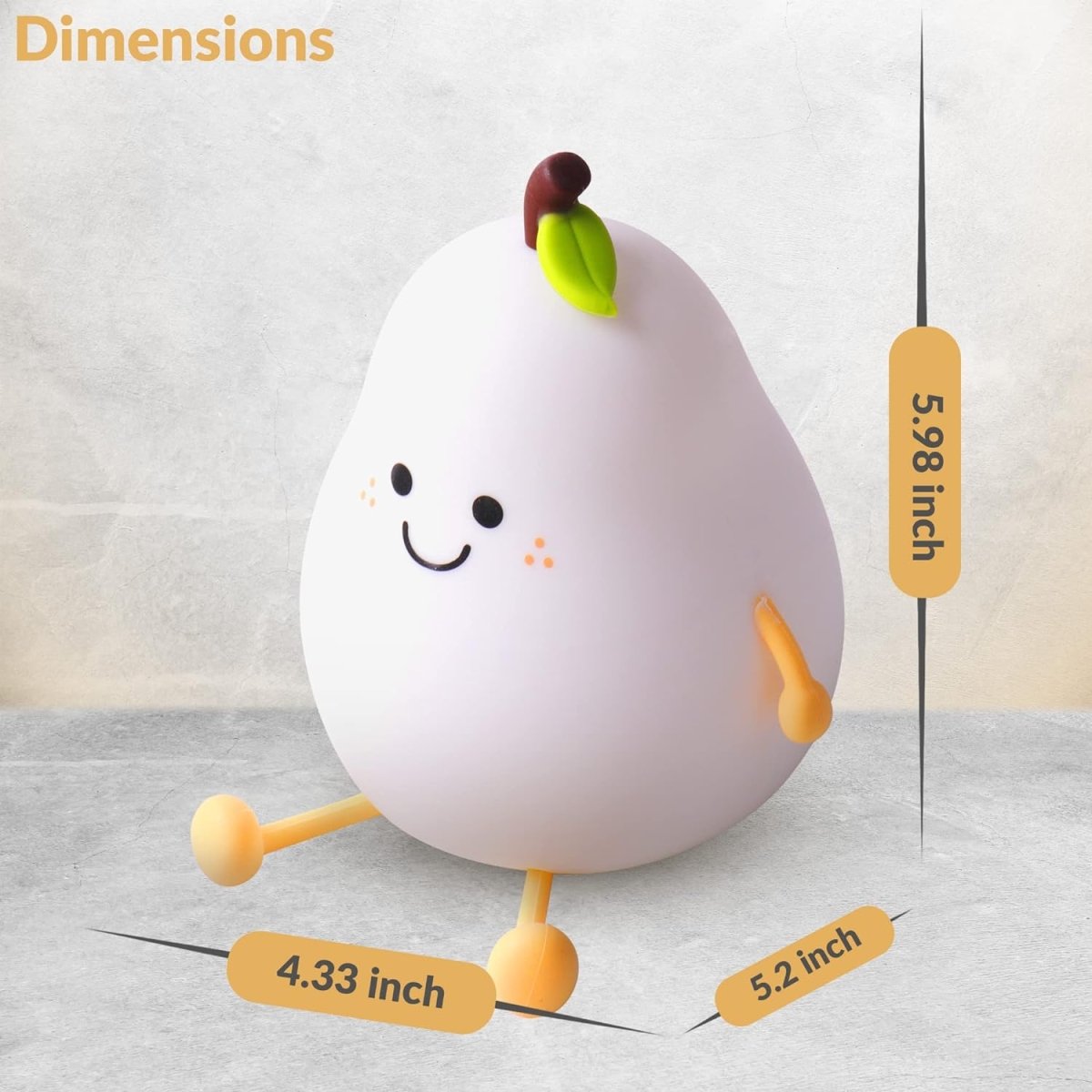 Cute Silicone Pear LED Night Lamp - Memories InsiteSilicone Pear Lamp L40